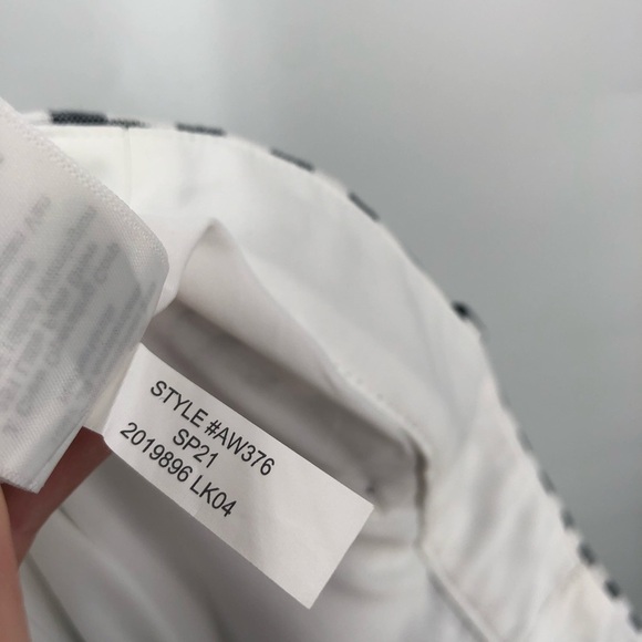 J.CREW Gingham Linen Cotton Holland Pant Check Blue White Ankle Crop 10 Pockets - Picture 11 of 12